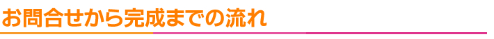 お問合せから完成までの流れ